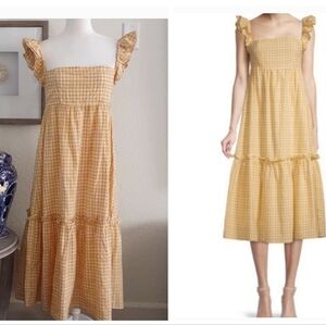 New Caara Angelina Gingham Dress Size L